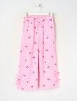 Mac & Ellie Cherries Wide Leg Linen Blend Pant, Light Pink product photo