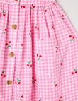 Mac & Ellie Cherries Button Front Dress, Light Pink product photo View 02 S