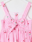 Mac & Ellie Cherries Button Front Dress, Light Pink product photo View 03 S