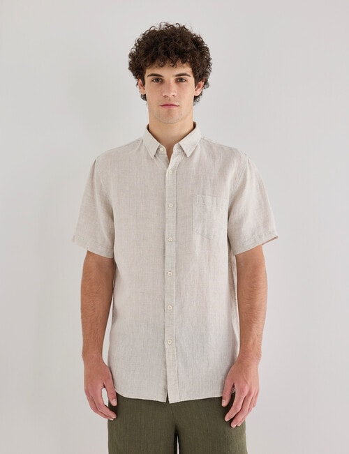 Gasoline Linen Shirt, Natural product photo View 04 L