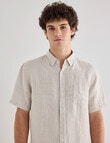 Gasoline Linen Shirt, Natural product photo View 05 S