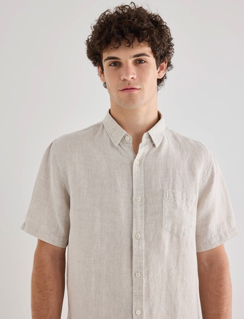 Gasoline Linen Shirt, Natural product photo View 05 L