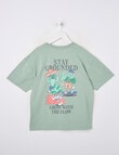 No Issue Stay Ground Short Sleeve Box Fit Tee, Moss product photo View 03 S