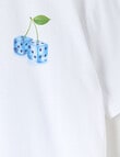 No Issue Dice Cube Box Fit Tee Short Sleeve, White product photo View 03 S