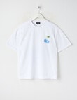 No Issue Dice Cube Box Fit Tee Short Sleeve, White product photo View 04 S