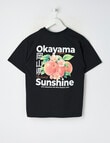 No Issue Okayama Box Fit Short Sleeve Tee, Black product photo View 02 S