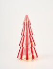 Christmas Shop LED Striped Glass Tree Decor, Small product photo