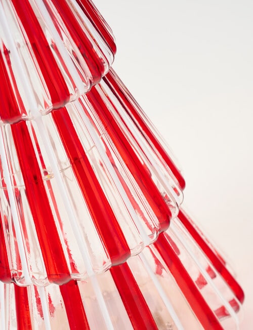 Christmas Shop LED Striped Glass Tree Decor, Small product photo View 04 L