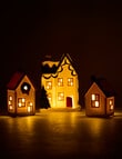 Christmas Shop LED Ceramic Townhouse, Small, Red product photo View 06 S