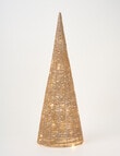 Christmas Shop LED Woven Gold Tree Decor, Large product photo