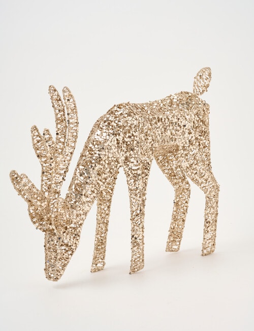 Christmas Shop Gold Sequin Deer, Bending product photo View 02 L