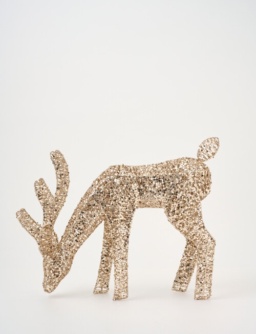 Christmas Shop Gold Sequin Deer, Bending product photo View 03 L