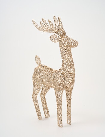 Christmas Shop Gold Sequin Deer, Tall product photo