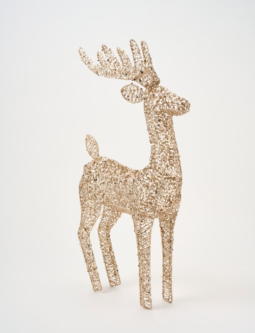 Christmas Shop Gold Sequin Deer, Tall product photo
