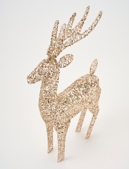 Christmas Shop Gold Sequin Deer, Tall product photo View 02 L