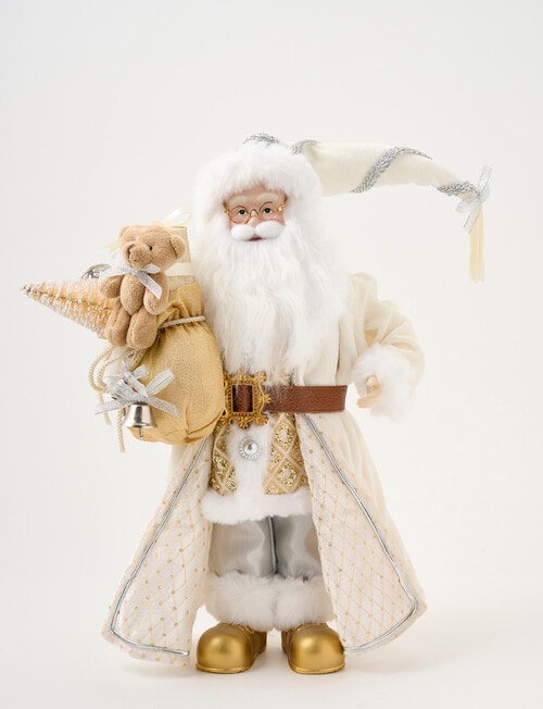 Christmas Shop Standing Santa, White product photo