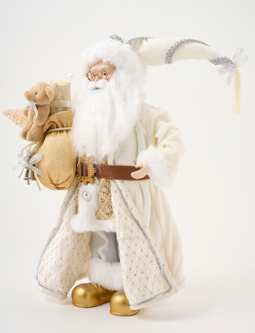 Christmas Shop Standing Santa, White product photo View 02 L