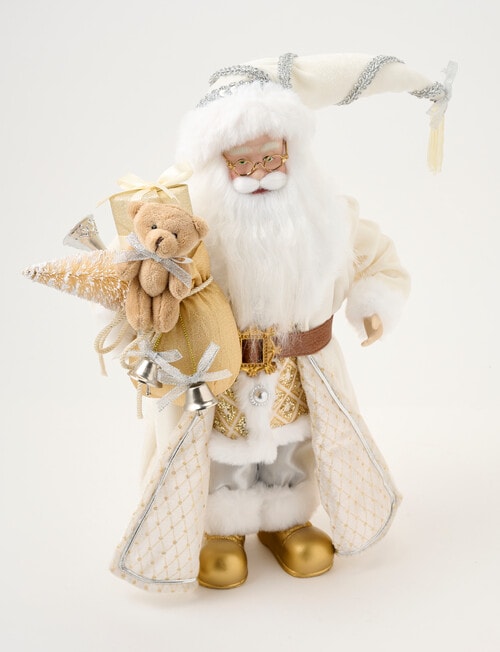 Christmas Shop Standing Santa, White product photo View 03 L