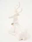 Christmas Shop Ceramic Deer, Sitting product photo View 03 S