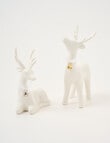 Christmas Shop Ceramic Deer, Sitting product photo View 04 S