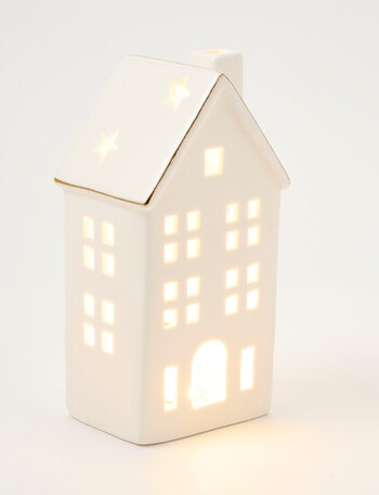 Christmas Shop LED Ceramic Star House, Tall product photo