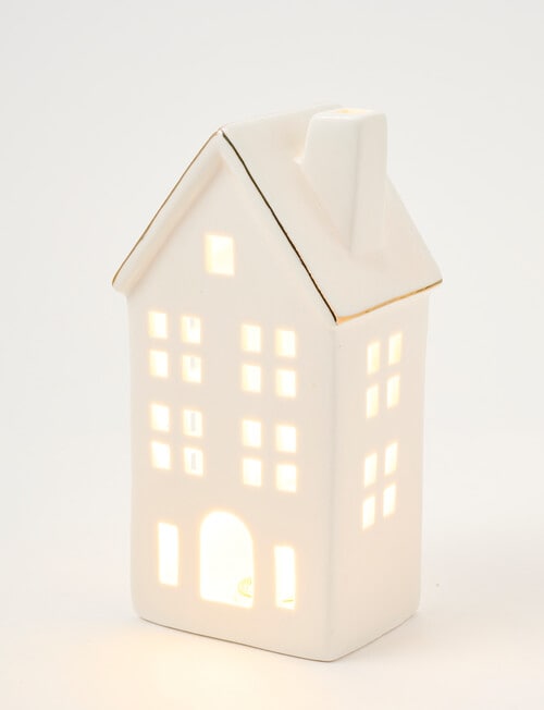 Christmas Shop LED Ceramic Star House, Tall product photo View 04 L