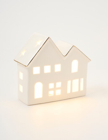 Christmas Shop LED Ceramic Star House, Wide product photo