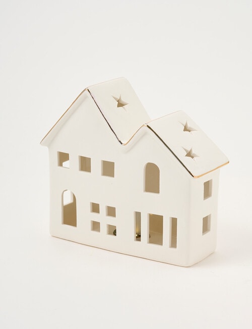 Christmas Shop LED Ceramic Star House, Wide product photo View 03 L