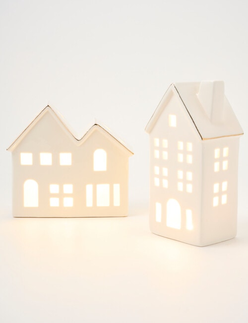 Christmas Shop LED Ceramic Star House, Wide product photo View 05 L