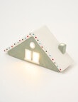 Christmas Shop LED A Frame House, Wide, Green product photo