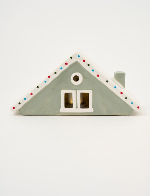 Christmas Shop LED A Frame House, Wide, Green product photo View 02 L