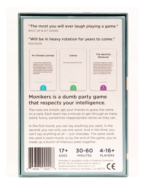 Games Monikers product photo View 02 L