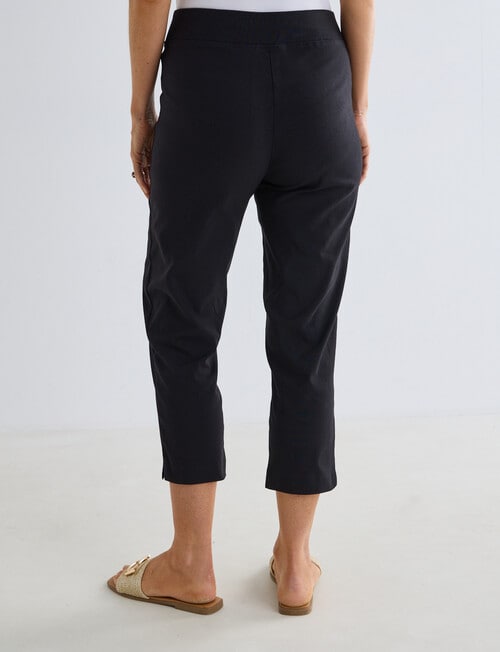 Ella J Bengaline Classic Crop Pant, Black product photo View 02 L