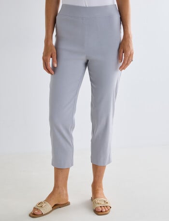 Ella J Bengaline Classic Crop Pant, Stone product photo