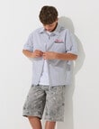 No Issue Check Box Fit Short Sleeve Shirt, White product photo