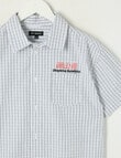 No Issue Check Box Fit Short Sleeve Shirt, White product photo View 02 S