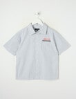 No Issue Check Box Fit Short Sleeve Shirt, White product photo View 03 S