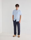 Gasoline Stripe Linen Shirt, Light Blue product photo View 03 S