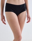 Honey Vegas Cotton Boyleg Brief with Lace, Black product photo
