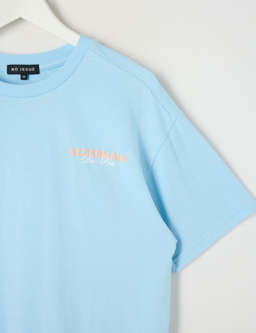 No Issue St Germain Box Fit Short Sleeve Tee, Blue product photo View 03 L