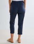 Ella J Bengaline Classic Crop Pant, Washed Navy product photo View 02 S