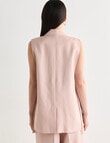 State of play Lloyd Sleeveless Lyocell Blend Blazer, Rose Quartz product photo View 02 S