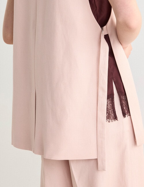 State of play Lloyd Sleeveless Lyocell Blend Blazer, Rose Quartz product photo View 07 L