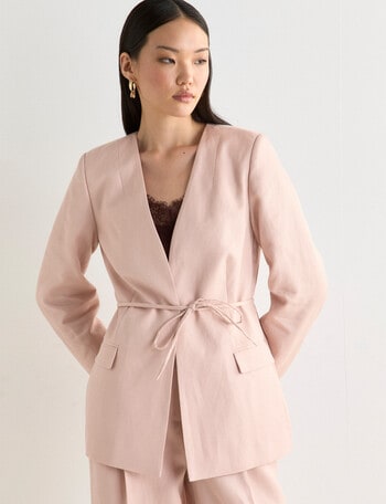 State of play Arcadia Collarless Lyocell Blend Blazer, Rose Quartz product photo