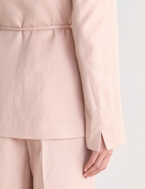 State of play Arcadia Collarless Lyocell Blend Blazer, Rose Quartz product photo View 08 L