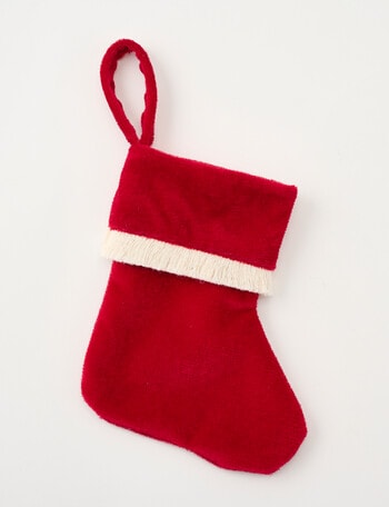 Christmas Shop DE Velvet Mini Stocking, Ruby product photo