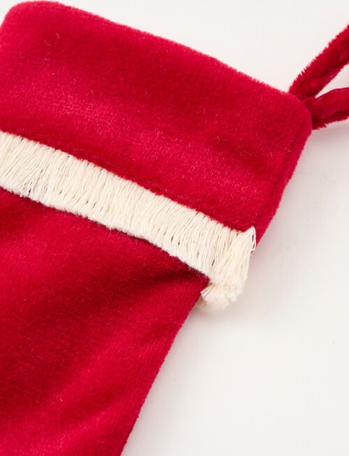 Christmas Shop DE Velvet Mini Stocking, Ruby product photo View 02 L