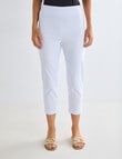 Ella J Bengaline Classic Crop Pant, White product photo