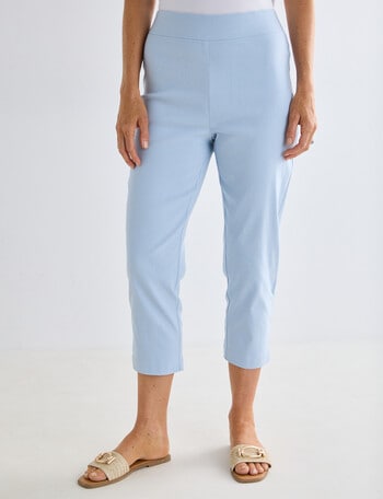 Ella J Bengaline Classic Crop Pant, Pale Blue product photo