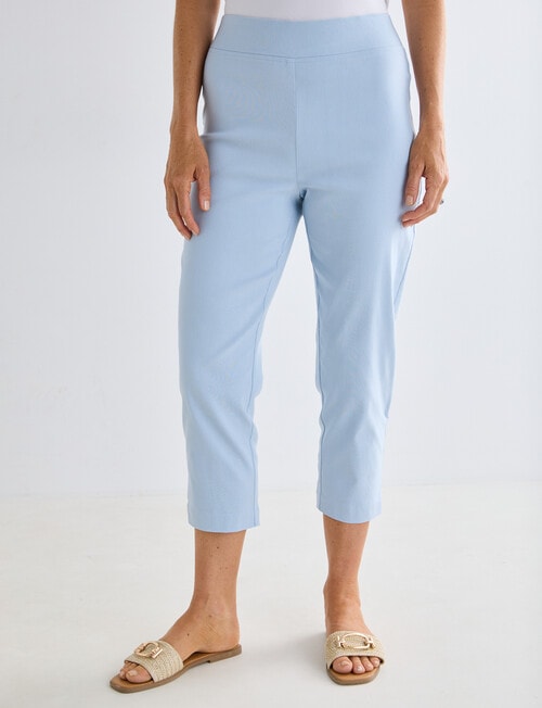 Ella J Bengaline Classic Crop Pant, Pale Blue product photo